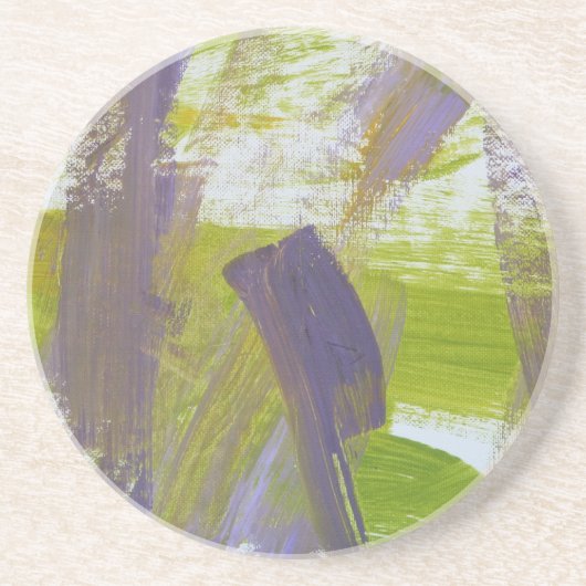 Abstracte verf 58 Iris Zandsteen Onderzetter (Voorkant)