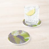 Abstracte verf 58 Iris Zandsteen Onderzetter (Zijkant)