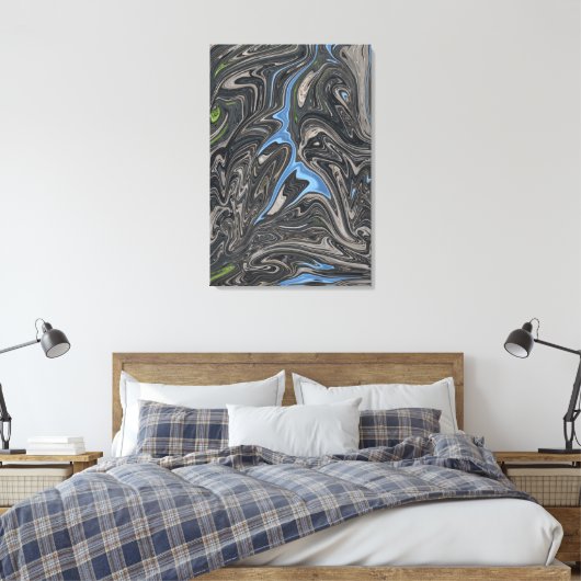 Abstracte verf | abstract beste landschap canvas afdruk (Insitu (Slaapkamer))