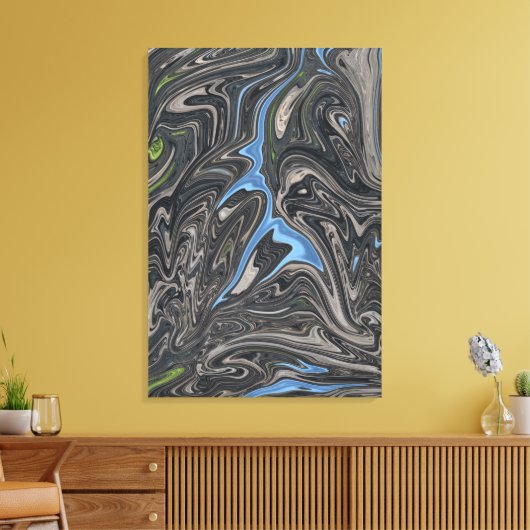 Abstracte verf | abstract beste landschap canvas afdruk (Insitu (Woonkamer))