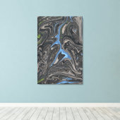 Abstracte verf | abstract beste landschap canvas afdruk (Insitu (Houten vloer))