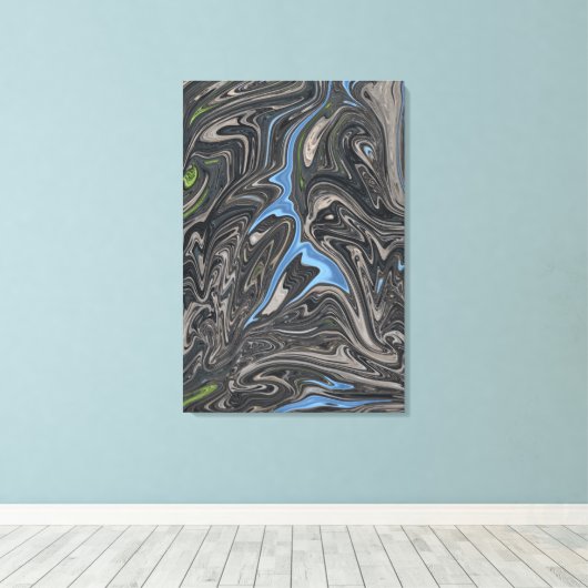 Abstracte verf | abstract beste landschap canvas afdruk (Insitu (Houten vloer))