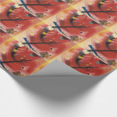 Abstracte verf binnenste simuleren cadeaupapier (Hoek)