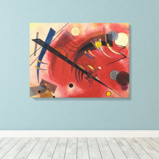 Abstracte verf binnenste simuleren canvas afdruk (Insitu (Houten vloer))