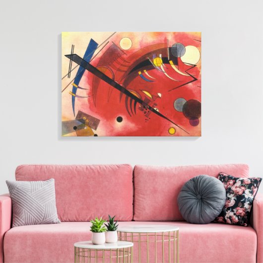 Abstracte verf binnenste simuleren canvas afdruk (Insitu (Woonkamer))
