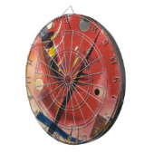 Abstracte verf binnenste simuleren dartbord (Voorkant Rechts)