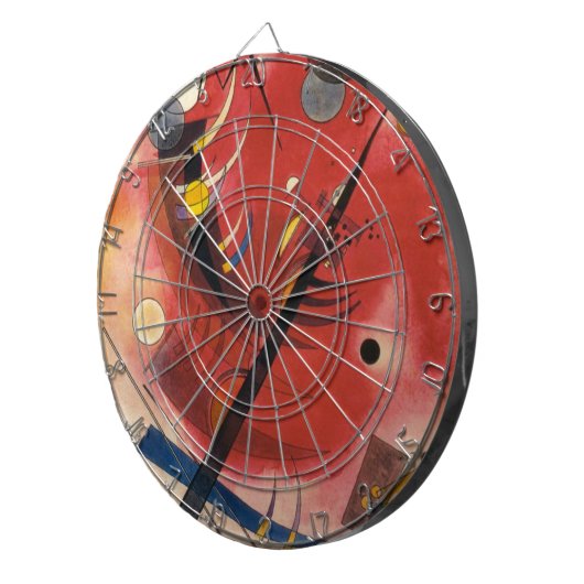 Abstracte verf binnenste simuleren dartbord (Voorkant Rechts)