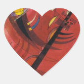 Abstracte verf binnenste simuleren hart sticker (Voorkant)