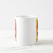 Abstracte verf binnenste simuleren koffiemok (Center)