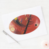 Abstracte verf binnenste simuleren ovale sticker (Envelop)