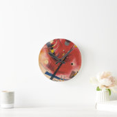 Abstracte verf binnenste simuleren ronde klok (Huis)