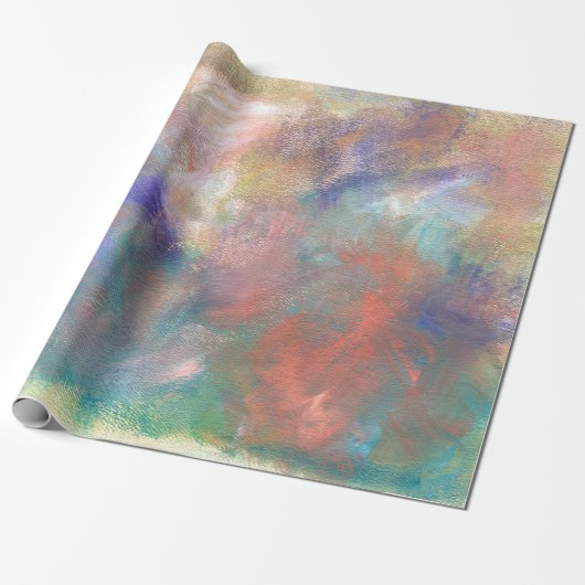 Abstracte verf cadeaupapier (Uitgerold)