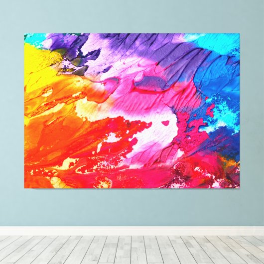 Abstracte verf canvas afdruk (Insitu (Houten vloer))
