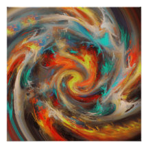 Abstracte verf draaikunst