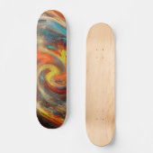 Abstracte verf draaikunst persoonlijk skateboard (Voorkant)