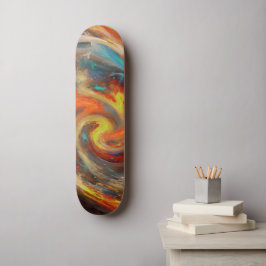 Abstracte verf draaikunst persoonlijk skateboard