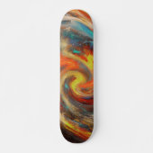 Abstracte verf draaikunst persoonlijk skateboard (Voorkant)