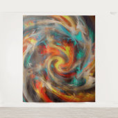 Abstracte verf draaikunst wandkleed (Voorkant)