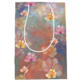 Abstracte verf en bloemen medium cadeauzakje (Voorkant)