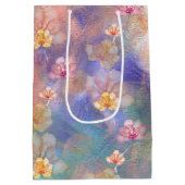 Abstracte verf en bloemen medium cadeauzakje (Achterkant)