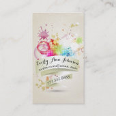 Abstracte verf en geometrisch ontwerp visitekaartje (Voorkant)