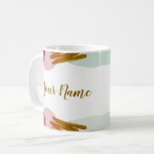 Abstracte verf gepersonaliseerd  koffiemok (Voorkant links)