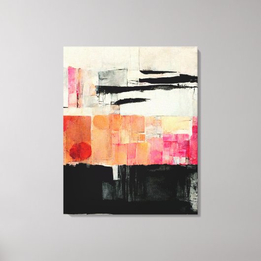 Abstracte verf "Glory Stacks". canvas afdruk (Voorkant)