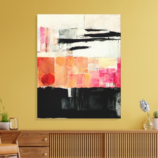 Abstracte verf "Glory Stacks". canvas afdruk (Insitu (Woonkamer))