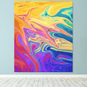 Abstracte verf in de Colors | Best Fine Art Canvas Afdruk (Insitu (Houten vloer))