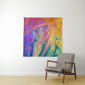 Abstracte verf in de Colors | Best Fine Art Wandkleed (In Situ (horizontaal))