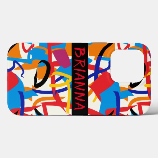 Abstracte verf in de stijl van DeKooning Case-Mate iPhone Case (Achterkant (horizontaal))