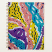 Abstracte verf in kleur en stroom planner (Voorkant)
