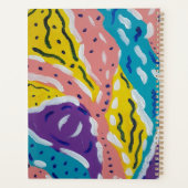 Abstracte verf in kleur en stroom planner (Achterkant)