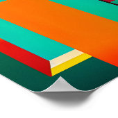 Abstracte verf in kleurenblok poster (Hoek)