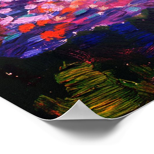 Abstracte verf langs de kust poster (Hoek)