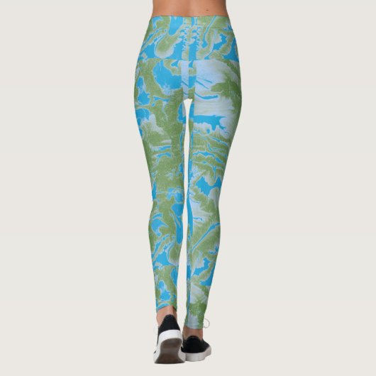 Abstracte verf leggings (Achterkant)