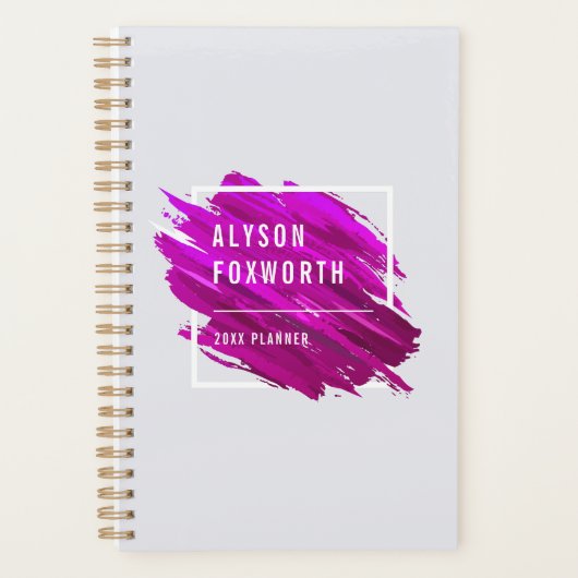 Abstracte verf Logo op maat Planner (Voorkant)