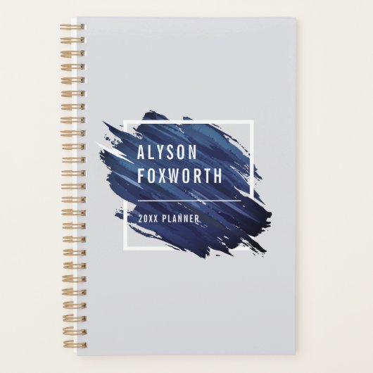Abstracte verf Logo op maat Planner (Voorkant)