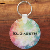 Abstracte verf met dikke structuur personaliseren sleutelhanger (Voorkant)