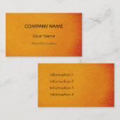 Abstracte verf met gele retro 4 visitekaartje (Voorkant / Achterkant)