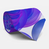 Abstracte verf met kleurrijke bubbels stropdas (Opgerold)