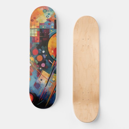 Abstracte verf met kleurrijke galaxy persoonlijk skateboard (Voorkant)