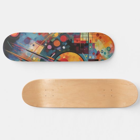 Abstracte verf met kleurrijke galaxy persoonlijk skateboard (Horizontaal)