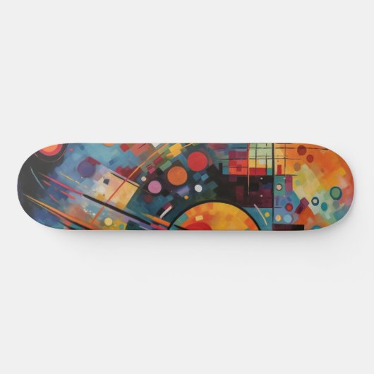 Abstracte verf met kleurrijke galaxy persoonlijk skateboard (Horizontaal)