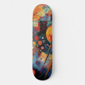 Abstracte verf met kleurrijke galaxy persoonlijk skateboard (Voorkant)