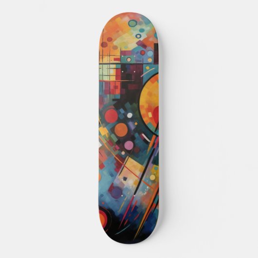Abstracte verf met kleurrijke galaxy persoonlijk skateboard (Voorkant)