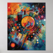 Abstracte verf met kleurrijke galaxy poster (Voorkant)