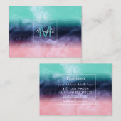 Abstracte verf met moderne waterverf visitekaartje (Voorkant / Achterkant)