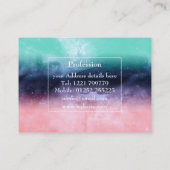 Abstracte verf met moderne waterverf visitekaartje (Achterkant)