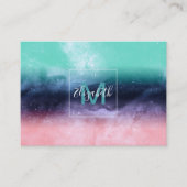 Abstracte verf met moderne waterverf visitekaartje (Voorkant)